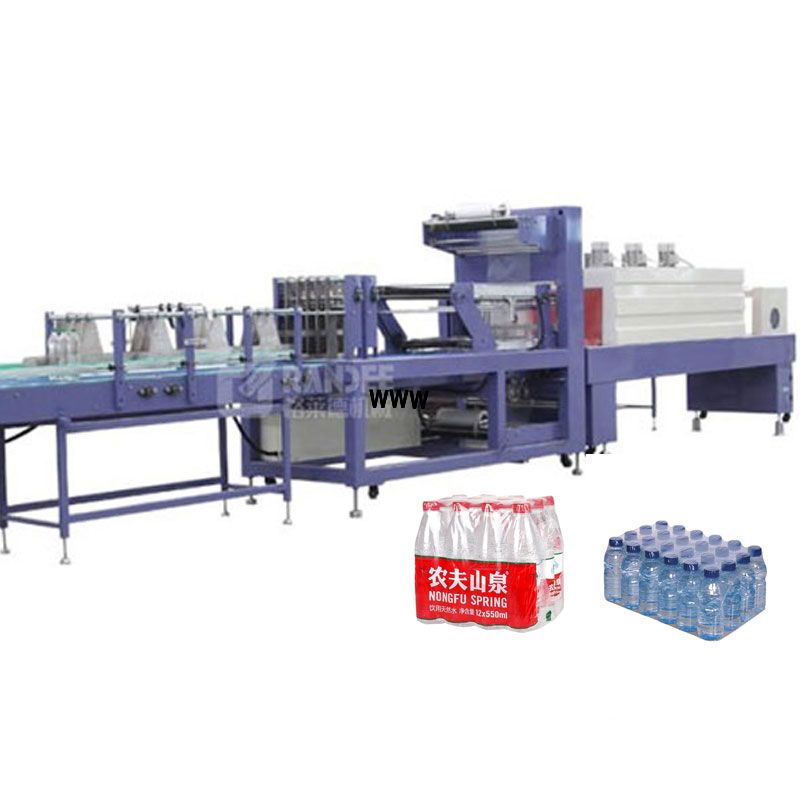 High Speed Full Automatic Small Plastic PET Bottle Heat Film Tunnel Wrapping Shrink Packing Machine