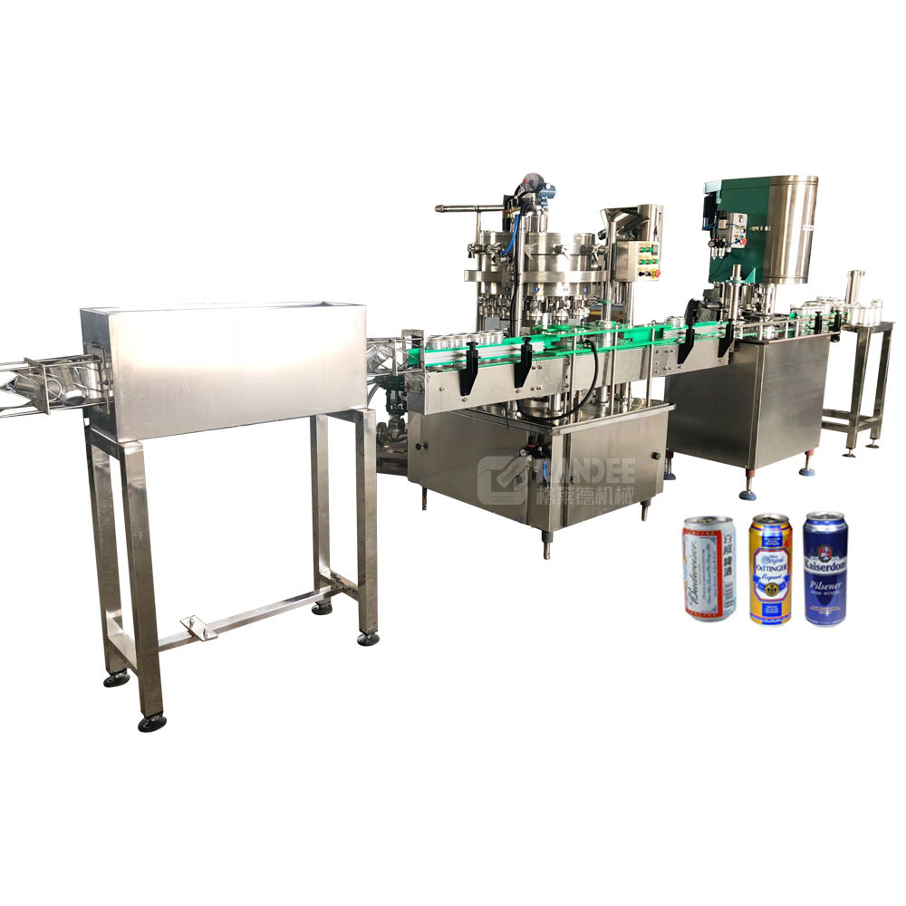 Linear Type Automatic Aluminum Beverage Can Filling Sealing Machine Line