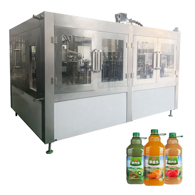 Automatic Glass Bottle Concentrate Beverage Juice Hot Filling Capping Machine